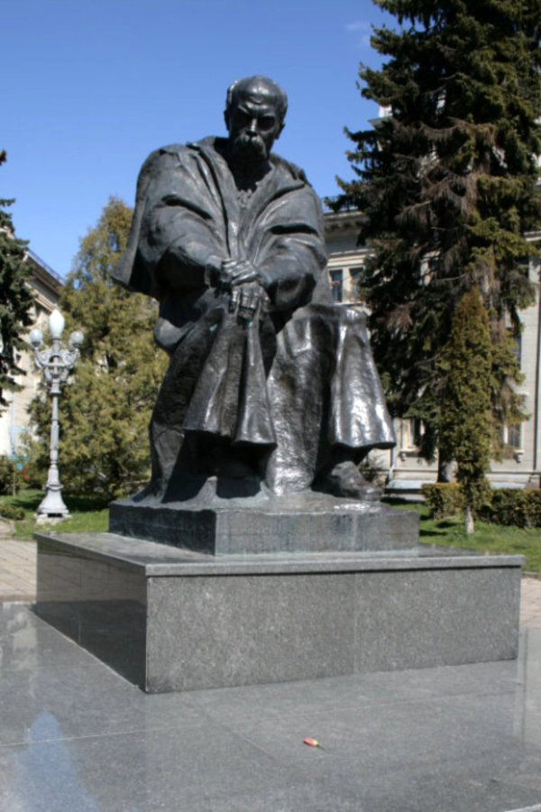 Taras Shevchenko monument in Ternopil