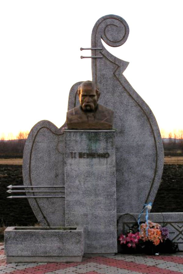 Taras Shevchenko monument in Tuchapy Village